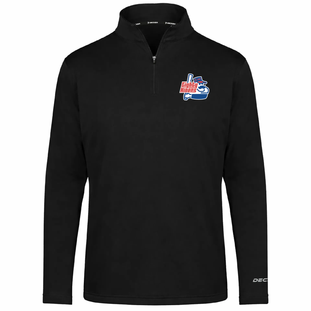 [FOLQFFBK-AXS-LOGO1] Decker Men's FlexFleece 1/4 Zip (Black, Adult XS, Logo 1)
