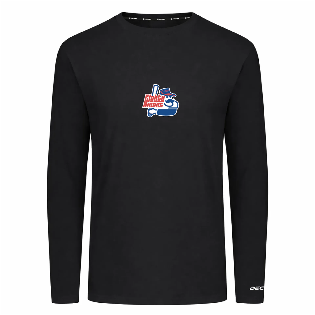 [FTLCUBBK-AXS-LOGO1] Decker Adult Tri-Blend T-Shirt - Long Sleeve (Black, Adult XS, Logo 1)