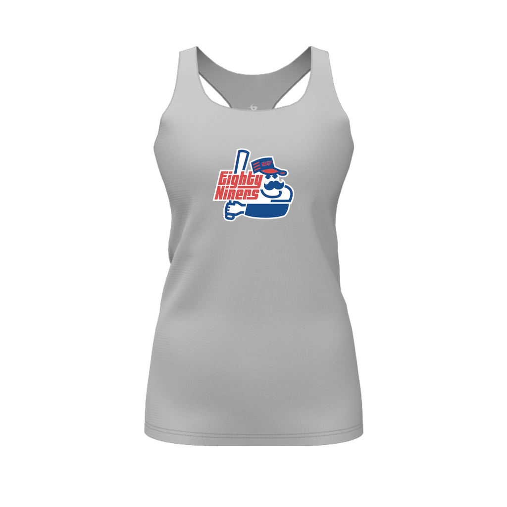 [FT0TRBGY-FYS-LOGO1] Decker Racerback Tank Top (Gray, Female Youth S, Logo 1)