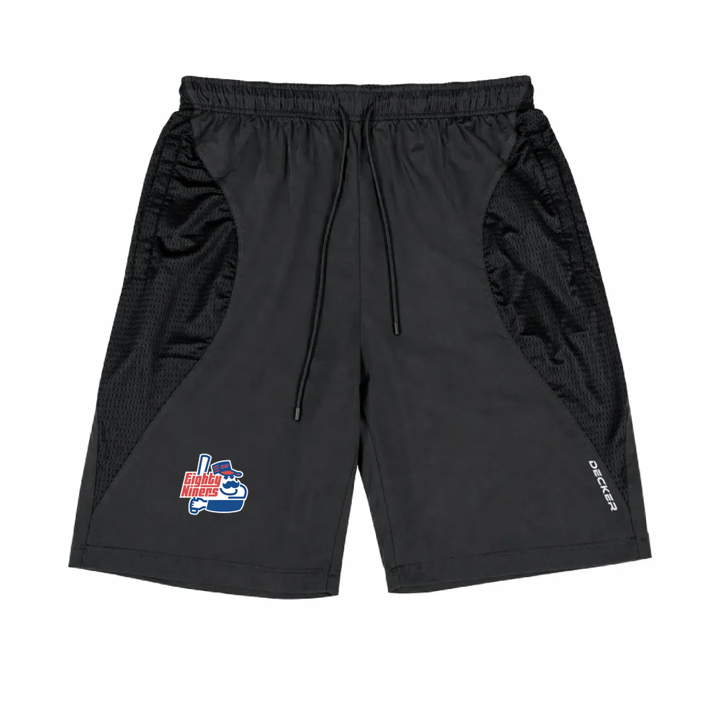 [CUS-DFW-SHOR-PER-CRV-BLK-YXXS-LOGO1] Decker Shorts (Curve Shorts) (Black, Youth XXS, Logo 1)