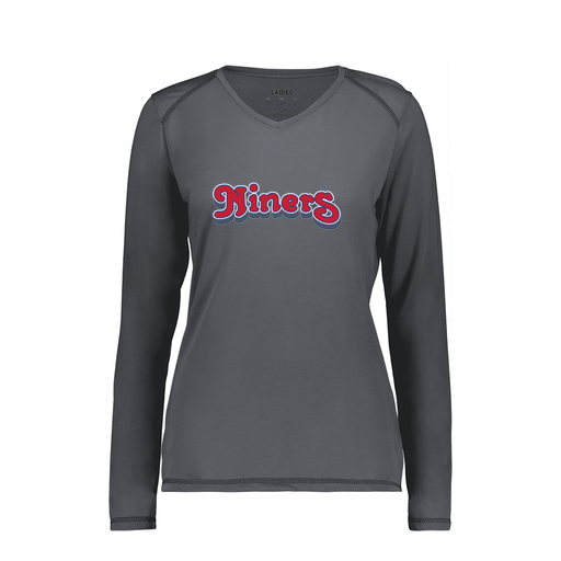 [6847.98D.XS-LOGO2] Women's SoftTouch Long Sleeve (Female Adult XS, Gray, Logo 2)