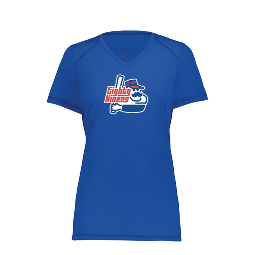 [6844.060.XS-LOGO1] Women's SoftTouch Short Sleeve (Female Adult XS, Royal, Logo 1)