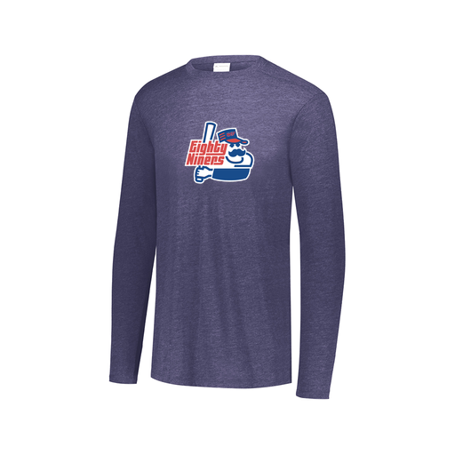 [3075.U22.XS-LOGO1] Decker Men's Tri-Blend T-Shirt - Long Sleeve (Adult XS, Navy, Logo 1)